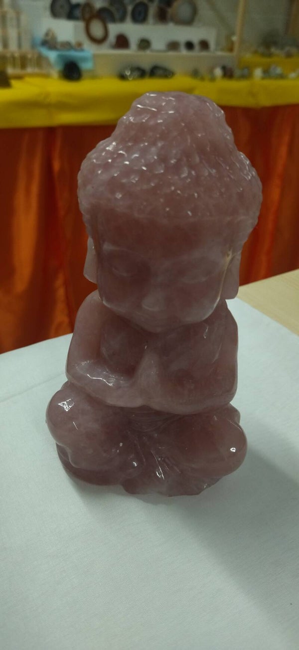 Rosenquarz Buddha