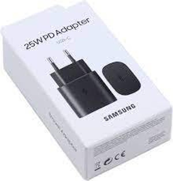 Lader, Samsung, Origineel, Telefoon/Tablet, USB-C, 25W, zwart.