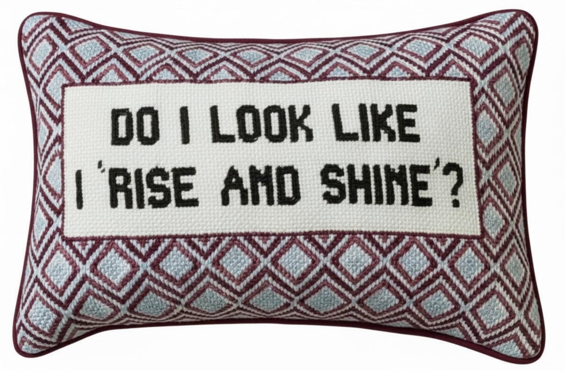 Handmade Needlepoint Pillow "Do I Look Like .."