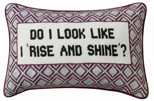 Handmade Needlepoint Pillow "Do I Look Like .."