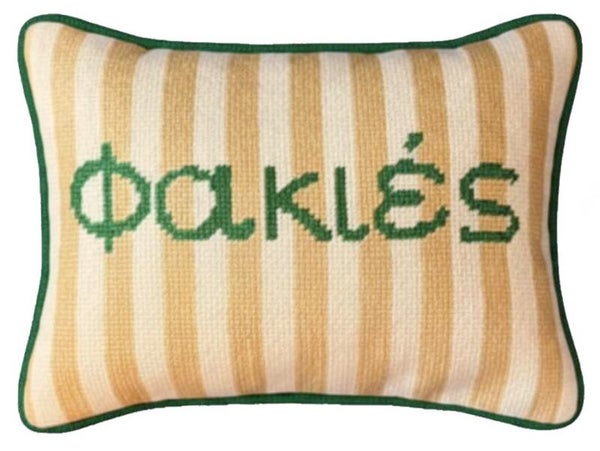 Handmade Needlepoint Pillow "ΦΑΚΙΕΣ"