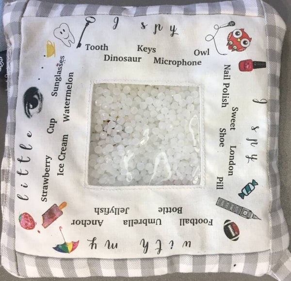 Printed English I Spy Pillow