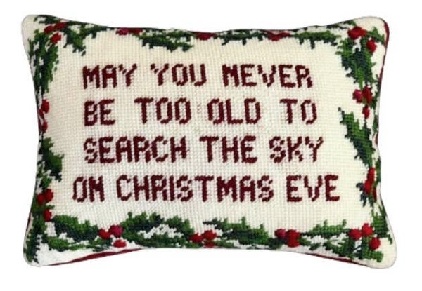 Handmade Needlepoint Pillow - Xmas Customization