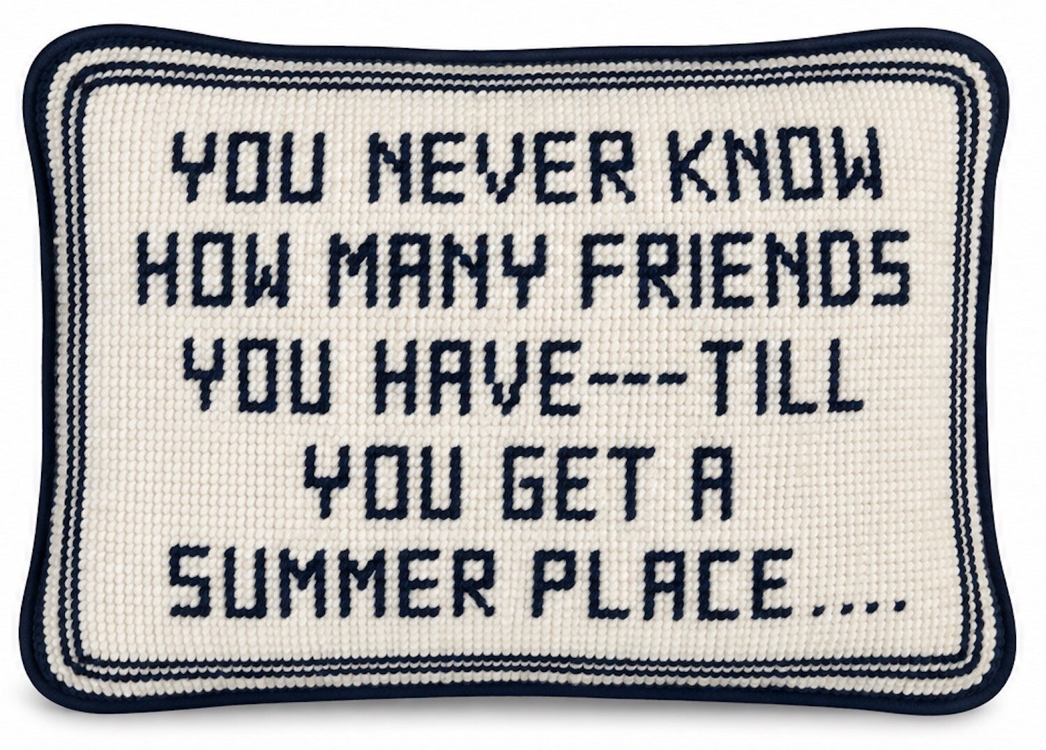 Handmade Needlepoint Pillow "Summer Place"