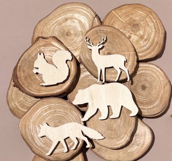 Magnets à peindre - Les amis de la forêt (format moyen)
