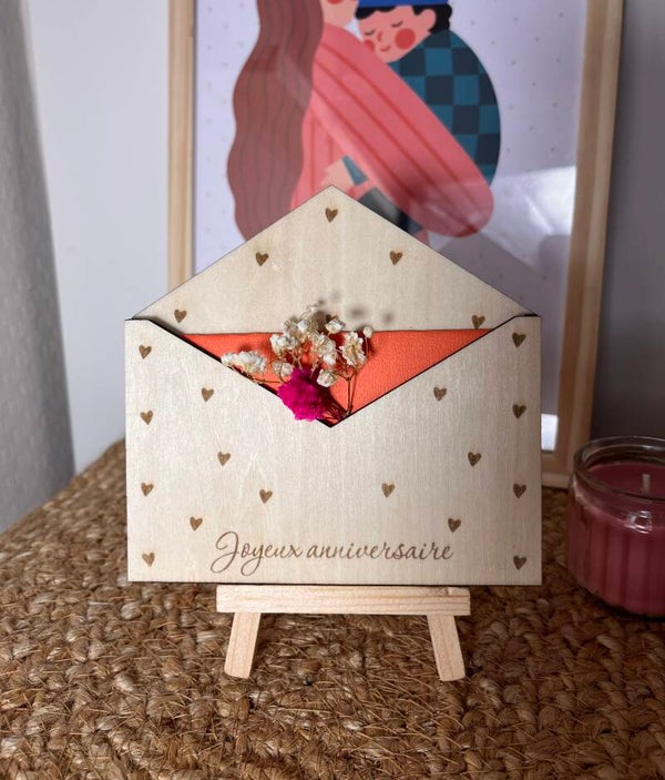Cartes anniversaire en bois