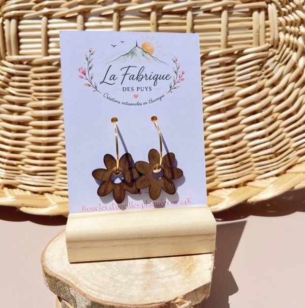 Sylvie - Boucles oreilles bois
