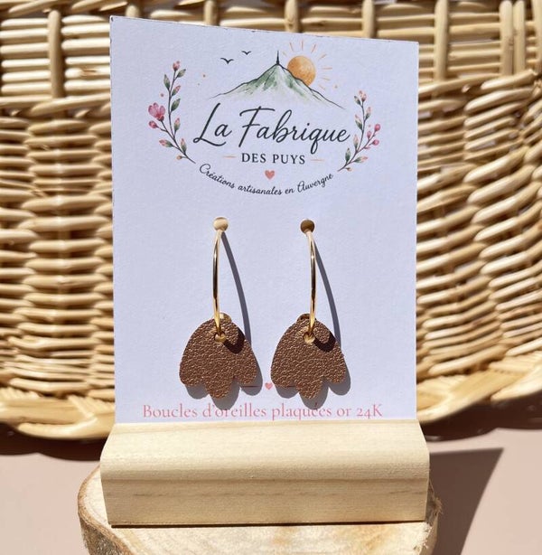 Margaux - Boucles d'oreilles créoles cœur
