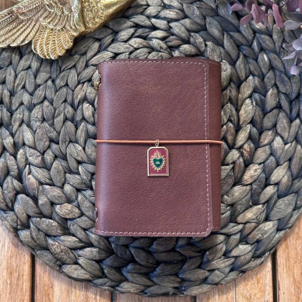 Mon petit carnet cuir lisse café