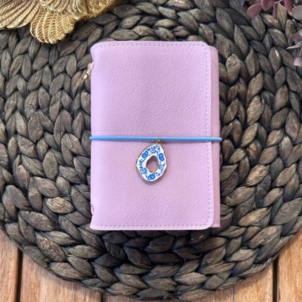 Mon petit carnet cuir lisse mauve
