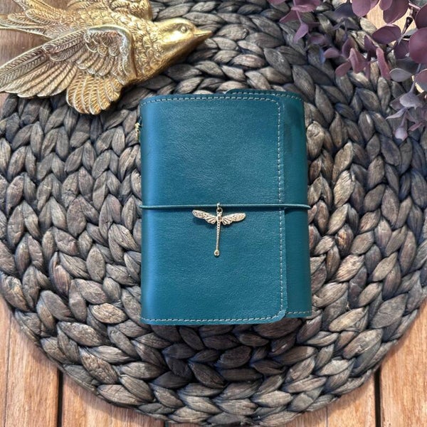 Mon petit carnet cuir lisse vert