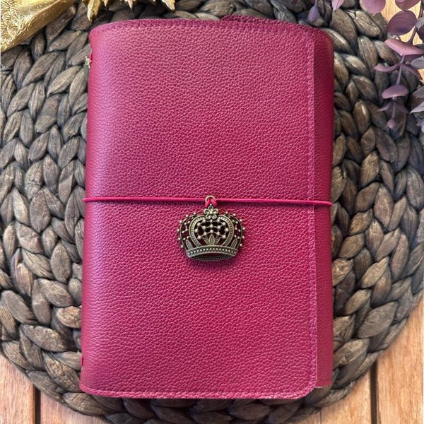 Mon grand carnet cuir grainé bordeaux
