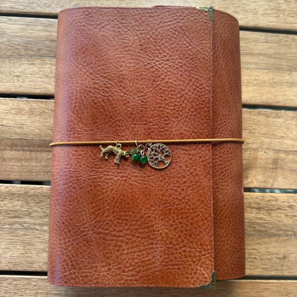 Mon grand carnet cuir lisse cognac
