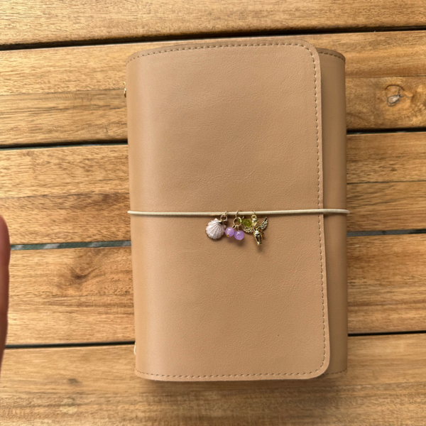 Mon grand carnet cuir lisse beige