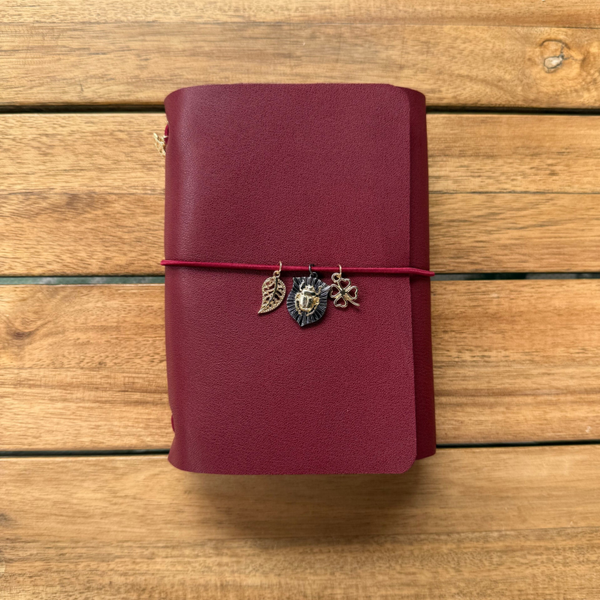 Mon petit carnet cuir lisse bordeaux