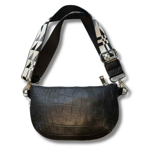 Pochette banane DIANE Cuir embossé effet croco