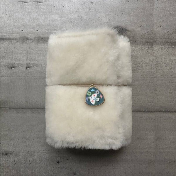 Mon petit carnet cuir lainé crème