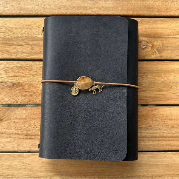 Mon grand carnet cuir lisse noir