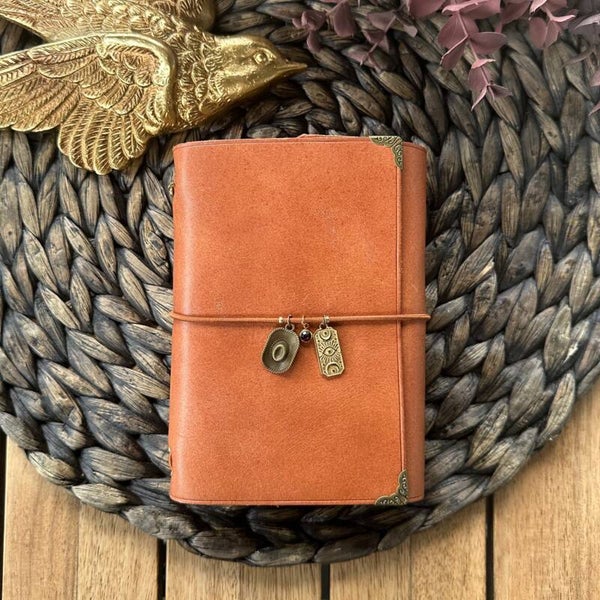 Mon petit carnet cuir tannage végétal lisse cognac