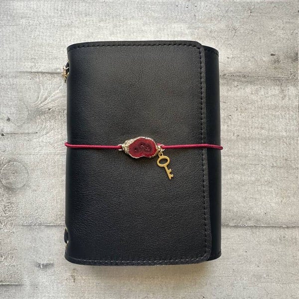 Mon petit carnet cuir lisse noir