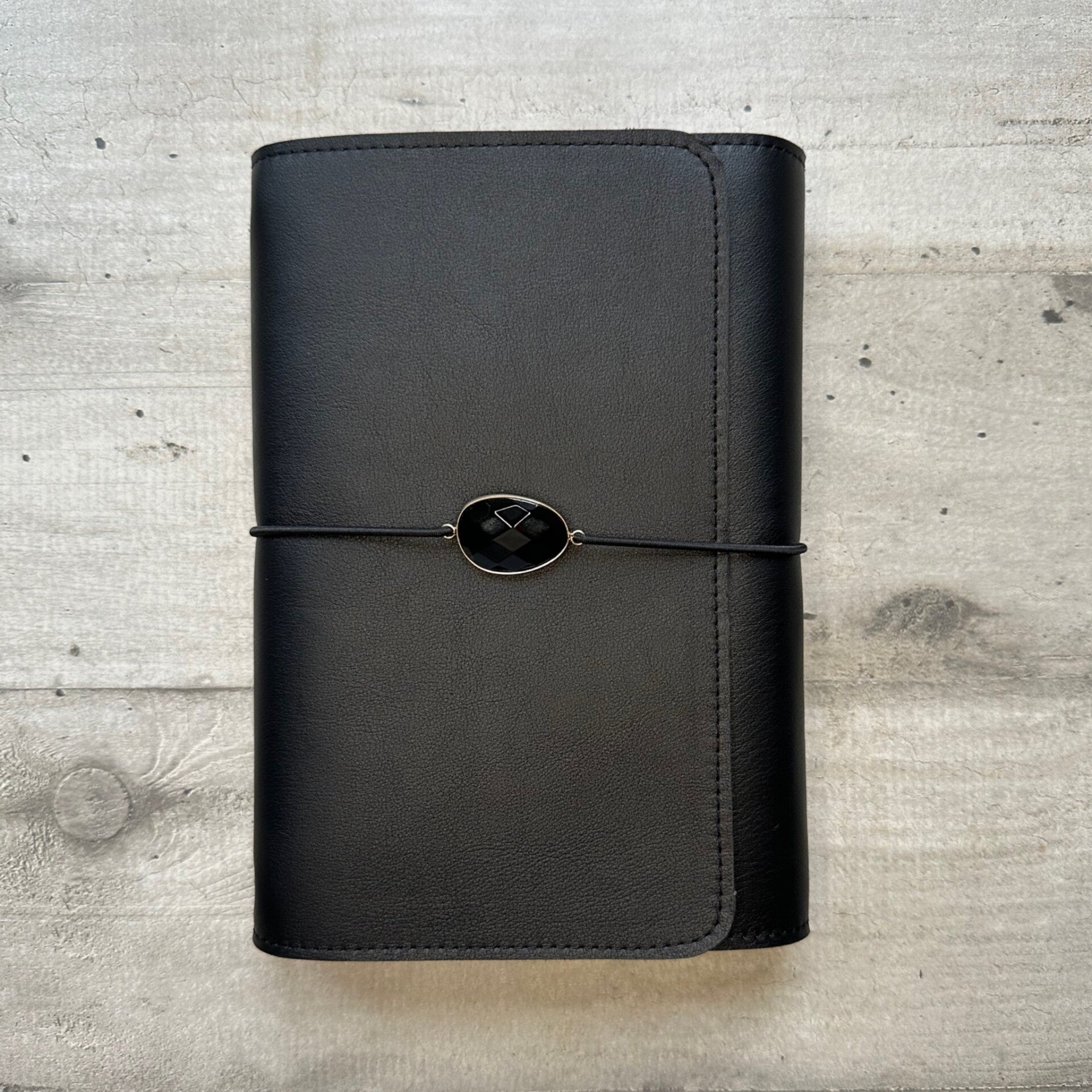 Mon grand carnet  cuir lisse noir