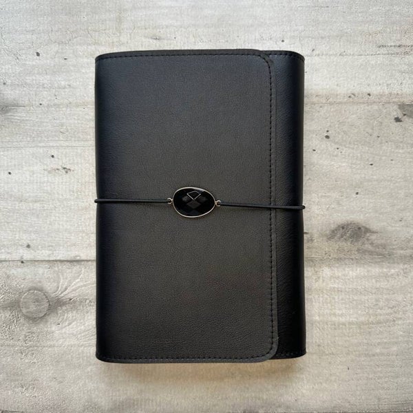 Mon grand carnet  cuir lisse noir