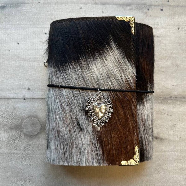 Mon petit carnet cuir vachette poils