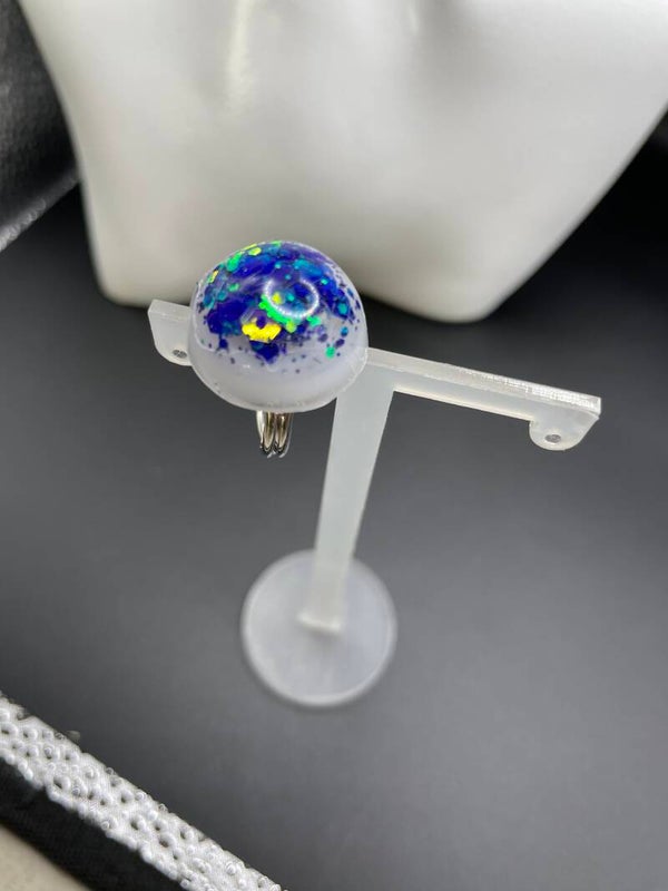RING - SPARKLE BLUE ROUND