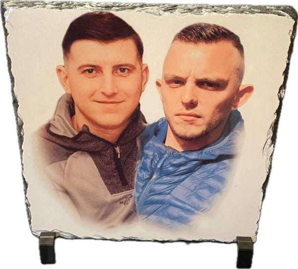 Personalised Large Square Slate 20cm x 20cm