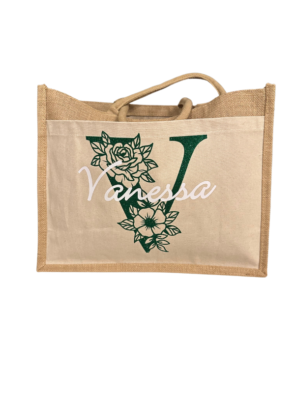 sac toile de jute "Le prenom"