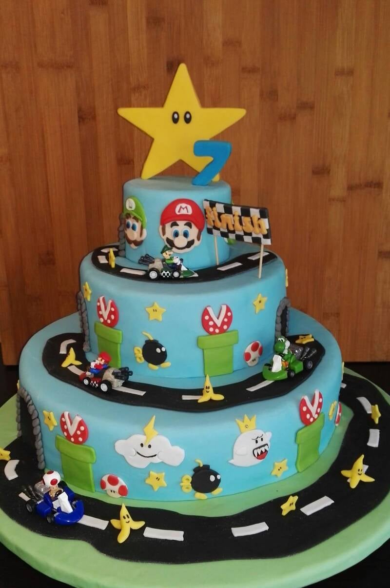 Taart Mario Kart