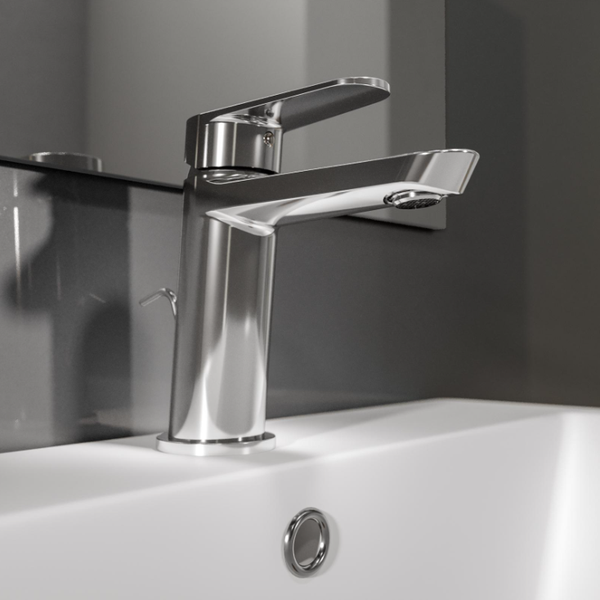 Pisa - Chrome Basin Mixer inc. Waste