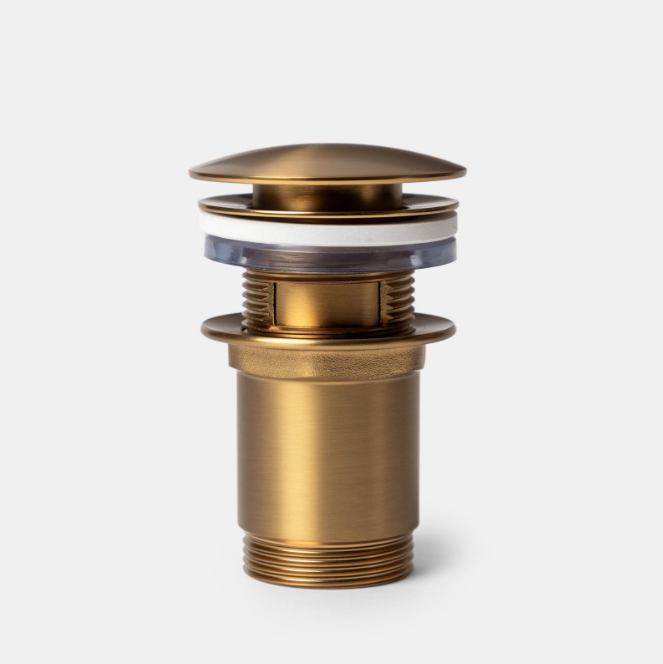 Brushed Gold Click Clack Waste
