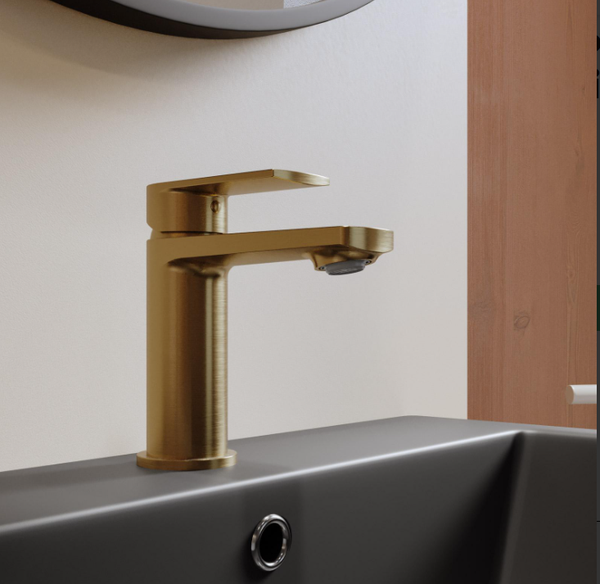 Dritto Oro - Brushed Gold Mixer Tap