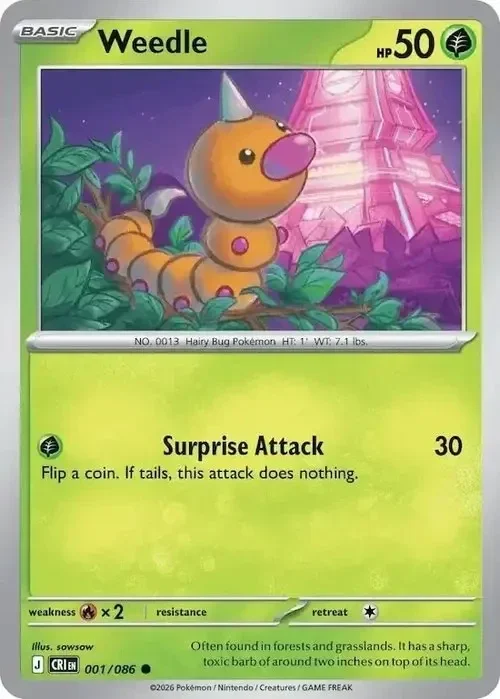 Weedle 001/086 Chaos Rising