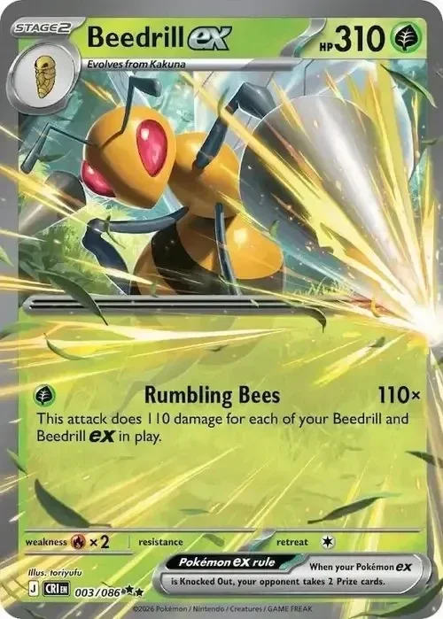 Beedrill EX 003/086 Chaos Rising