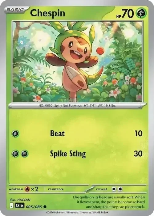 Chespin 005/086 Chaos Rising