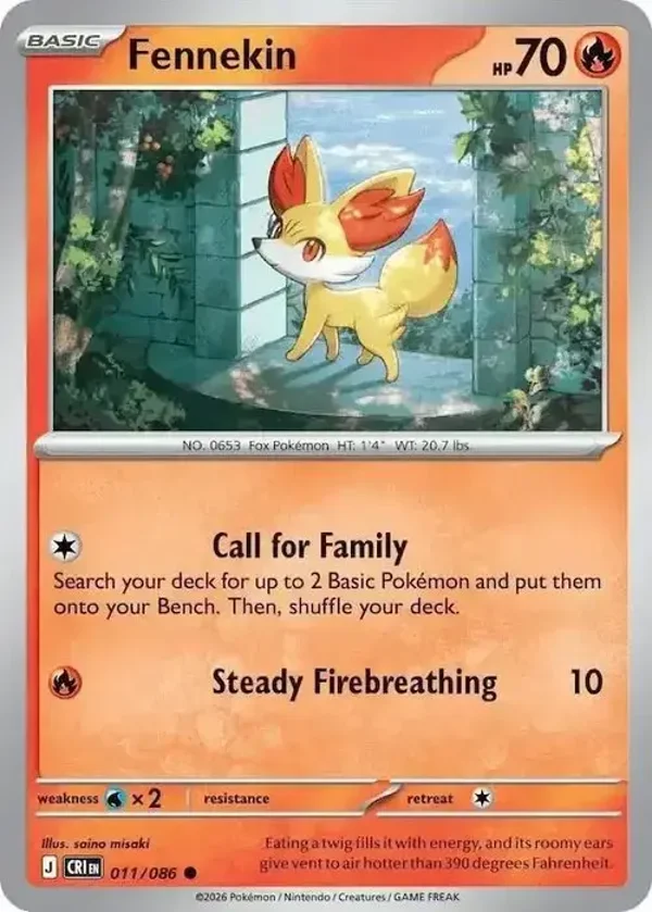 Fennekin 011/086 Chaos Rising