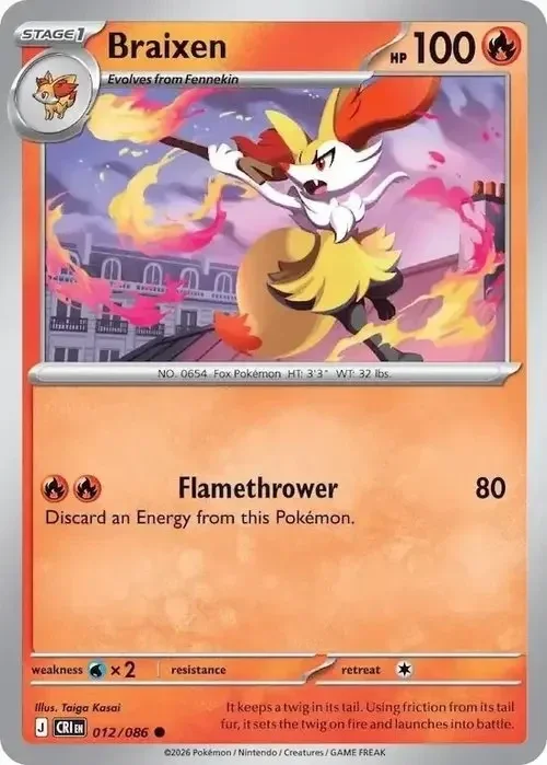 Braixen 012/086 Chaos Rising