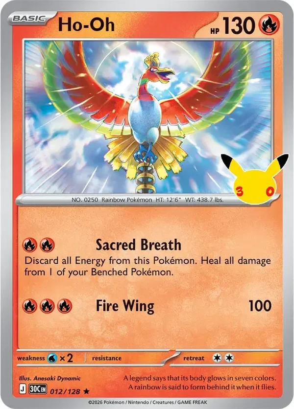 Ho-Oh 012/128 30Th Celebration