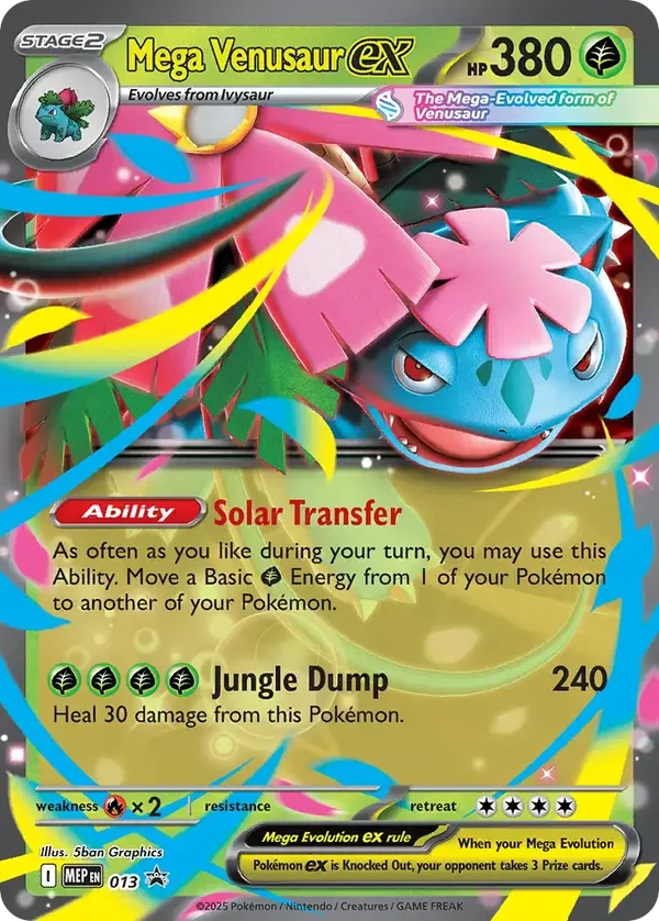 Mega Venusaur EX 013 Mega Evolution Black Star Promo