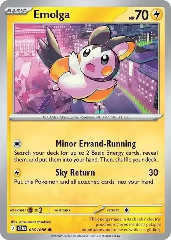 Emolga 030/086 Chaos Rising