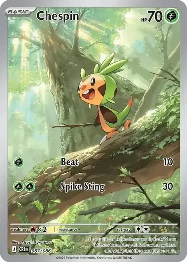 Chespin 087/086 Chaos Rising Illustration Rare