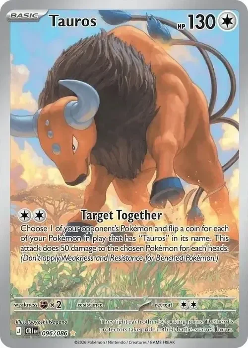 Tauros 096/086 Chaos Rising Illustration Rare