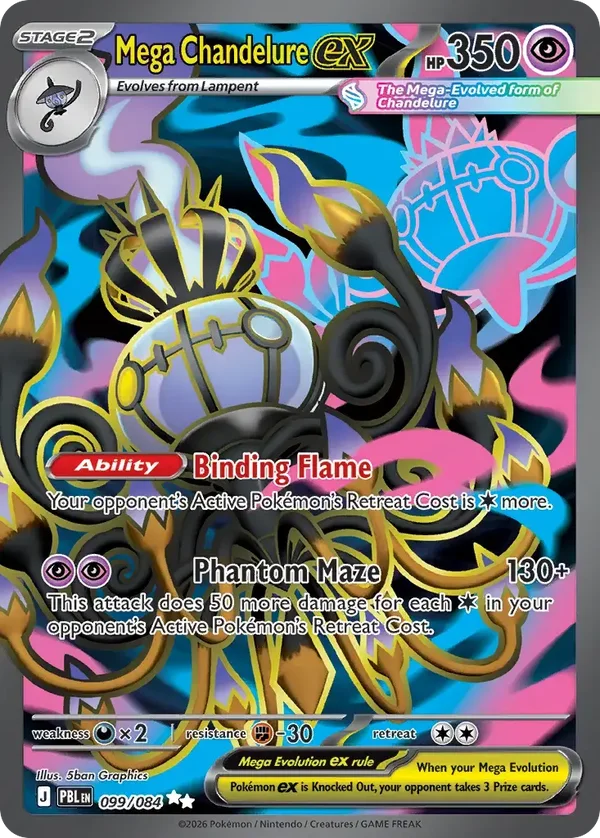 Mega Chandelure EX 099/084 Pitch Black Ultra Rare