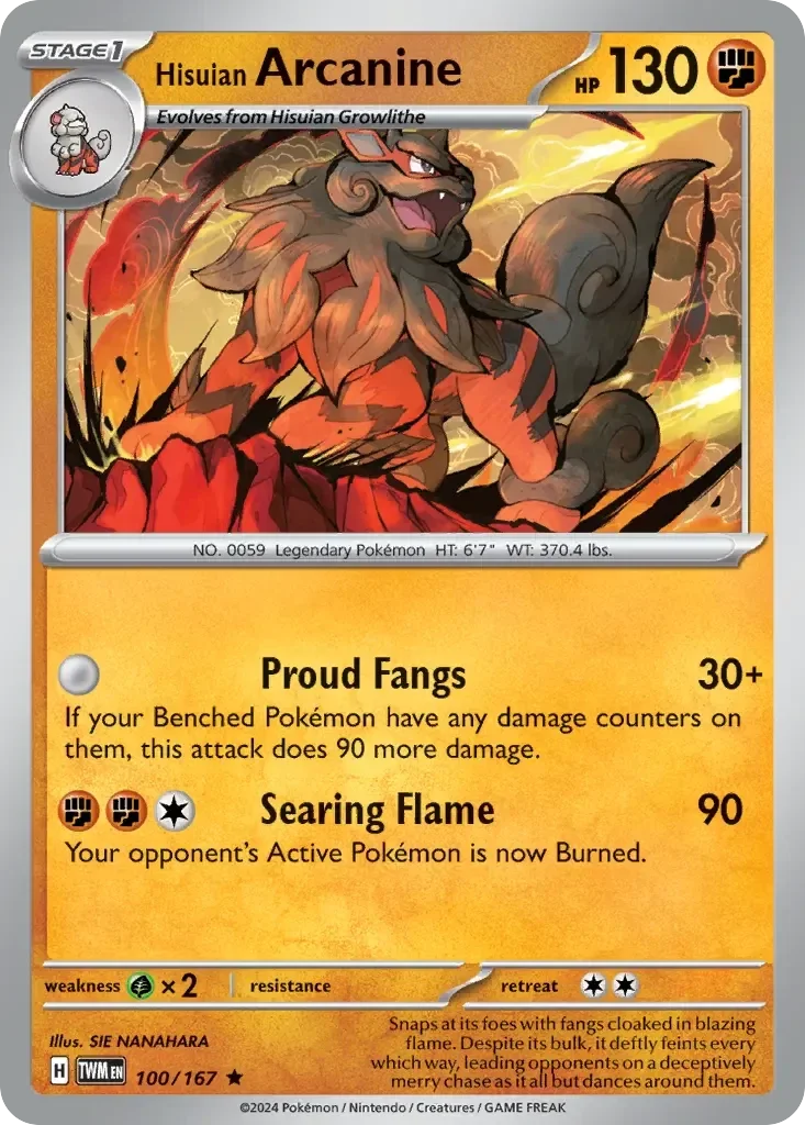 Hisuian Arcanine 100/167 Twilight Masquerade