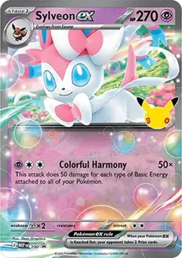 Sylveon EX 100 Mega Evolution Black Star Promo