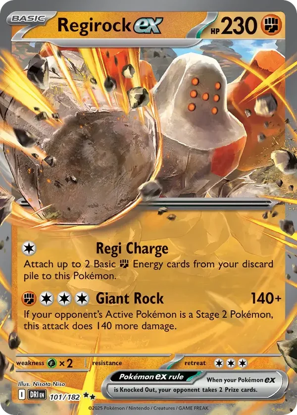 Regirock EX 101/182 Destined Rivals