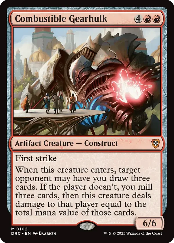 Combustible Gearhulk 0102 Mythic Aetherdrift Commander