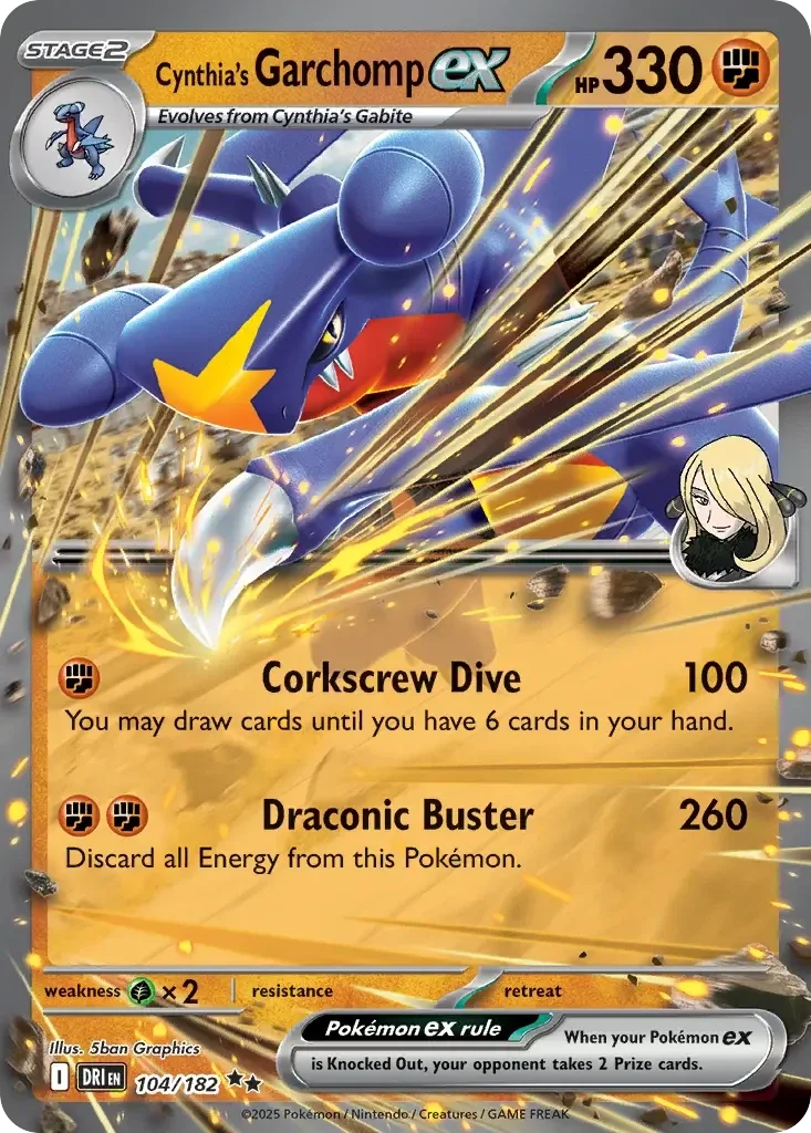 Garchomp EX 104/182 Destined Rivals